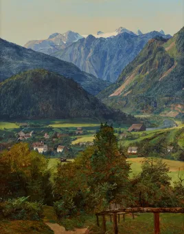 Der Dachstein vom Sophien-Doppelblick bei Ischl