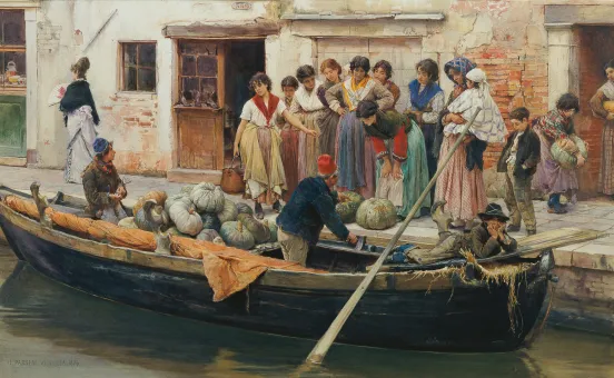 Kürbisverkäufer in Chioggia