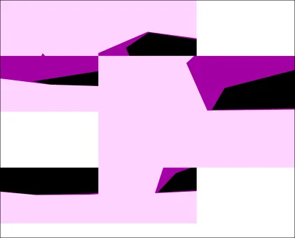 Grafik in Lila- und Rosatönen