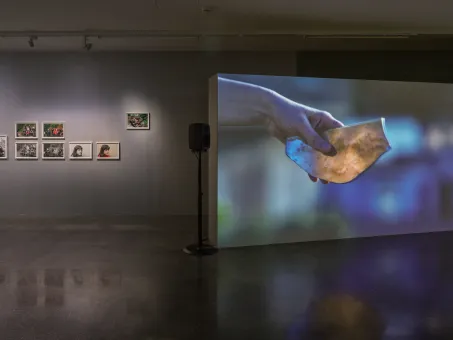 Ausstellungsansicht "Constanze Ruhm. Come una pupilla al Variare della luce" im Belvedere 21