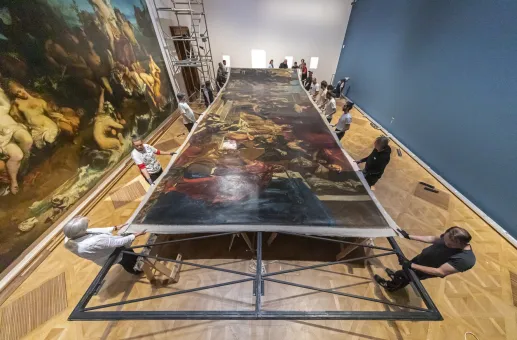 Ausstellungsaufbau "Kolossal. Malerei im Großformat"