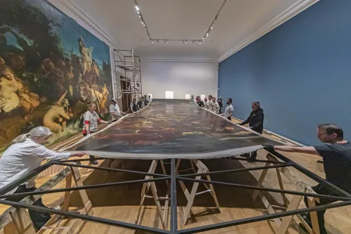 Ausstellungsaufbau "Kolossal. Malerei im Großformat"