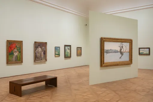 Ausstellungsansicht im Unteren Belvedere von Die Welt in Farben. Slowenische Malerei 1848−1918