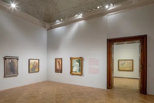 Ausstellungsansicht im Unteren Belvedere von Die Welt in Farben. Slowenische Malerei 1848−1918