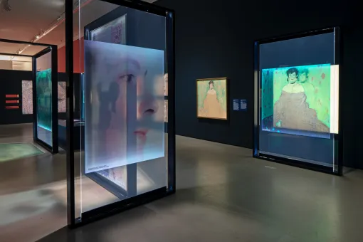 Ausstellungsansicht "Gustav Klimt – Pigment & Pixel. Mit Technologie Kunst neu entdecken", Unteres Belvedere