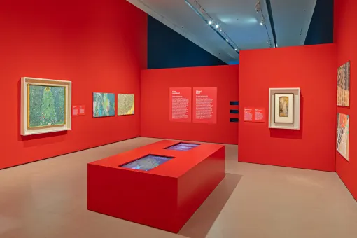 Ausstellungsansicht "Gustav Klimt – Pigment & Pixel. Mit Technologie Kunst neu entdecken", Unteres Belvedere