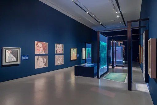 Ausstellungsansicht "Gustav Klimt – Pigment & Pixel. Mit Technologie Kunst neu entdecken", Unteres Belvedere