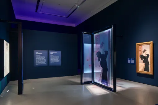 Ausstellungsansicht "Gustav Klimt – Pigment & Pixel. Mit Technologie Kunst neu entdecken", Unteres Belvedere