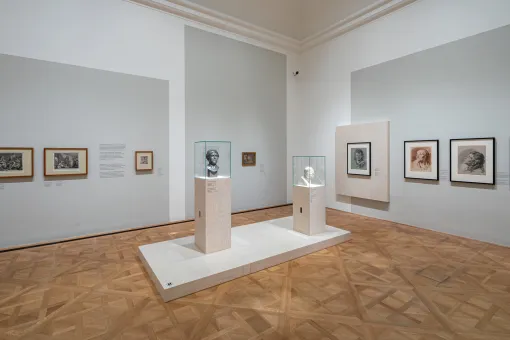 Ausstellungsansicht "Franz Xaver Messerschmidt. Mehr als Charakterköpfe", Unteres Belvedere