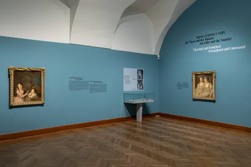 Ausstellungsansicht "IM BLICK: Johann Baptist Lampi der Ältere und der Jüngere. Übermalt und freigelegt", Oberes Belvedere