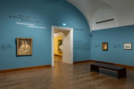Ausstellungsansicht "IM BLICK: Johann Baptist Lampi der Ältere und der Jüngere. Übermalt und freigelegt", Oberes Belvedere
