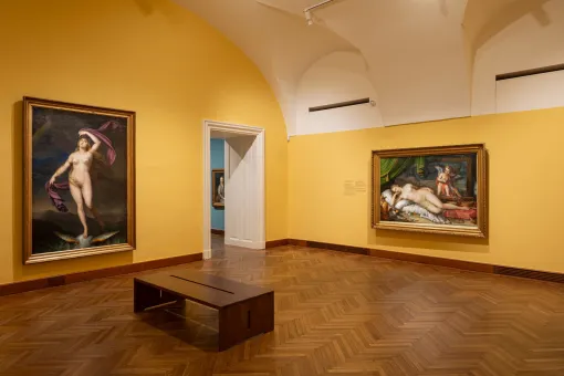 Ausstellungsansicht "IM BLICK: Johann Baptist Lampi der Ältere und der Jüngere. Übermalt und freigelegt", Oberes Belvedere