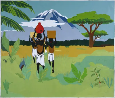 Printed canvas  229 x 270 cm