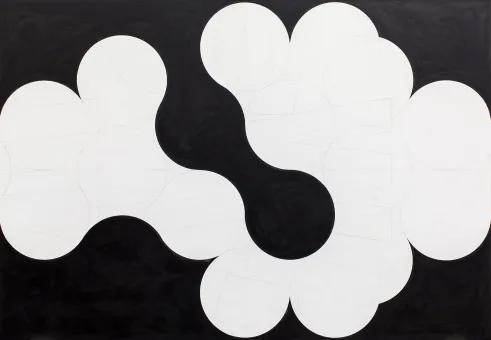 Franz Graf  WWR8ng flooRR, 2013  Graphite, permanent marker and black ink on canvas  160 x 230 cm  Courtesy Franz Graf & Galerie Krinzinger