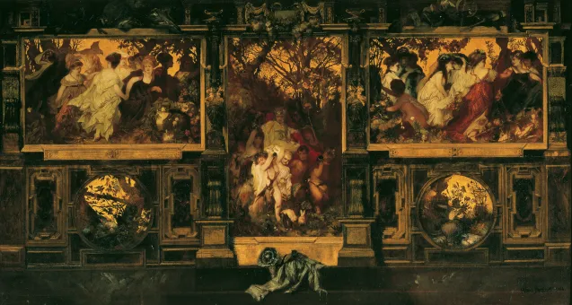 Öl auf Leinwand und Fotografie  80 x 149 cm