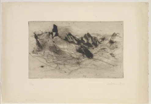Diamantradierung und Roulette auf Japanpapier  26,5 × 38,7 cm