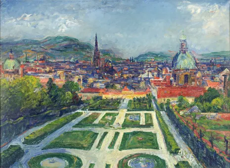Öl und Tempera auf Leinwand  61 x 84 cm