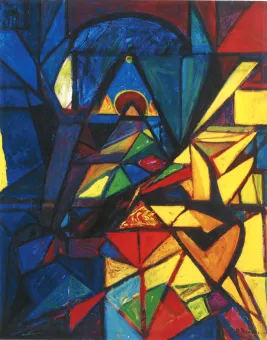 Öl auf Leinwand,  84 x 67 cm  