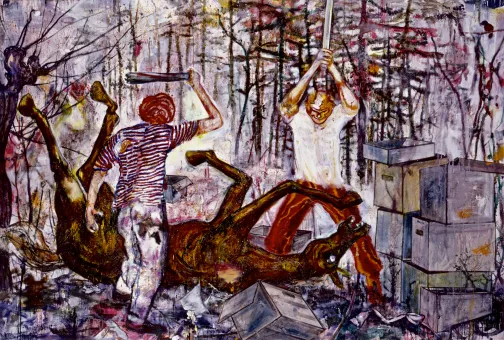 Öl und Lack auf Leinwand  255 x 370 cm  