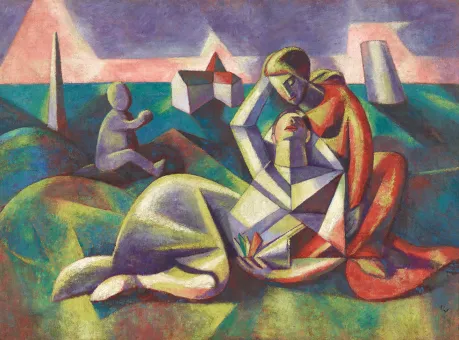 Öl auf Leinwand, 110,5 x 159,5 cm