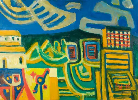 Öl auf Leinwand, 100 x 140 cm