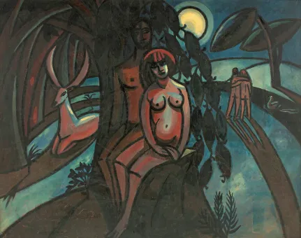 Öl auf Leinwand, 146,5 x 190 cm