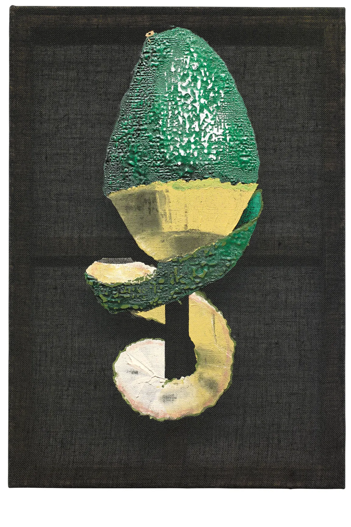 Avocado auf schwarzem Hintergrund