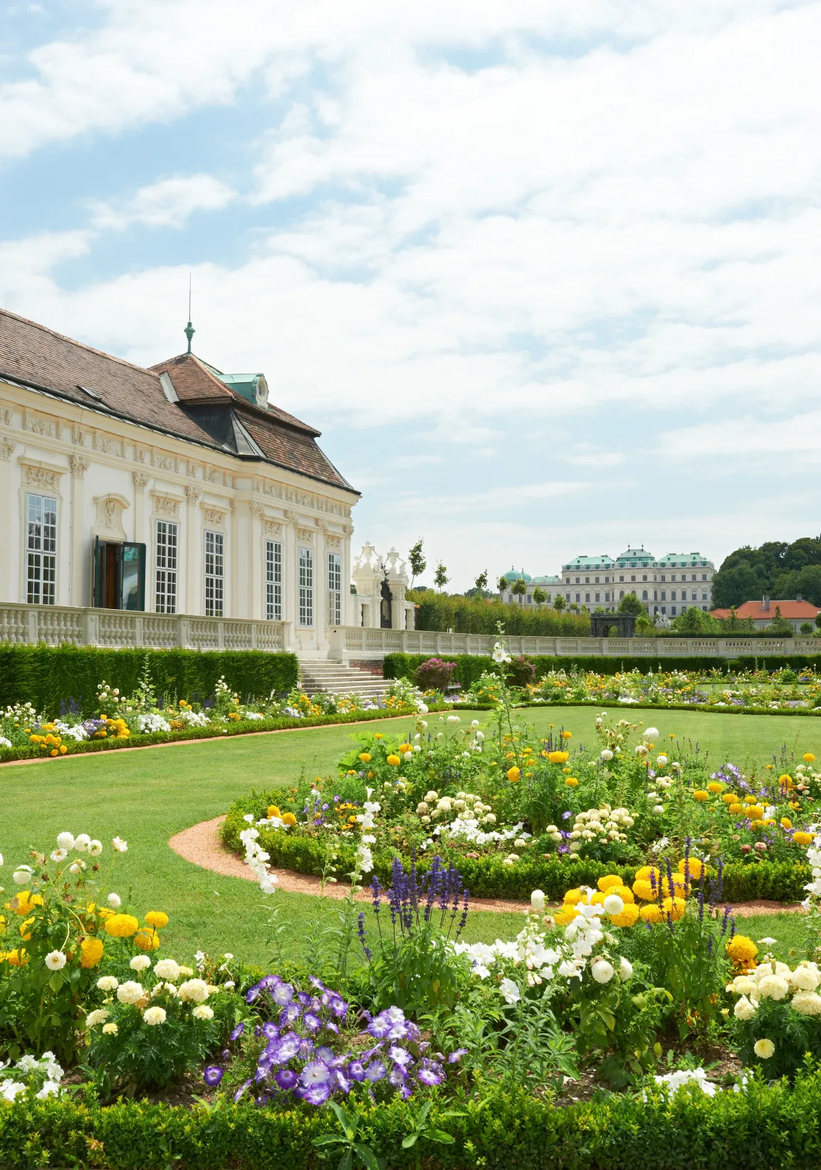 Kammergarten mit Blick auf das Obere Belvedere