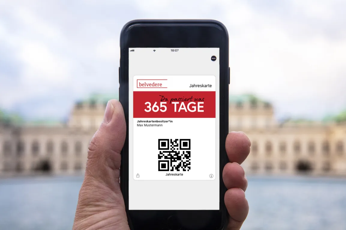 Belvedere Jahreskarte am Handy