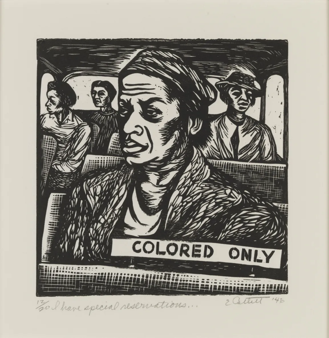 Elizabeth Catlett, I Have Special Reservations, 1946 (printed 1989)