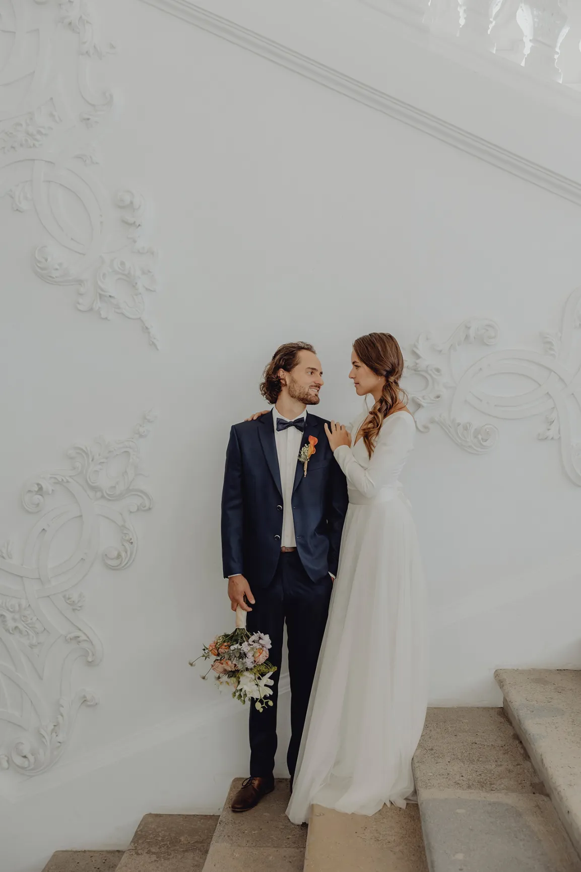 Hochzeitspaar im Schloss Belvedere