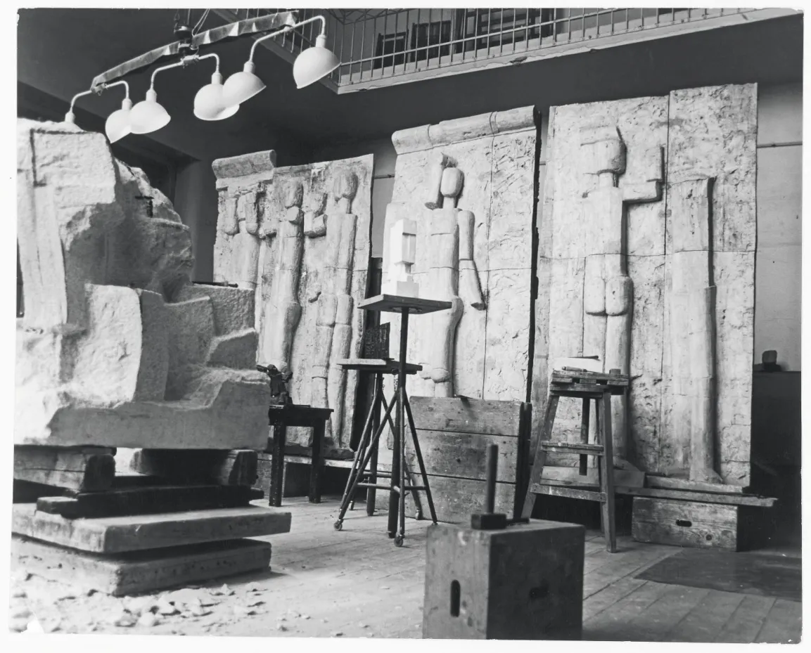 Blick in das Atelier von Fritz Wotruba