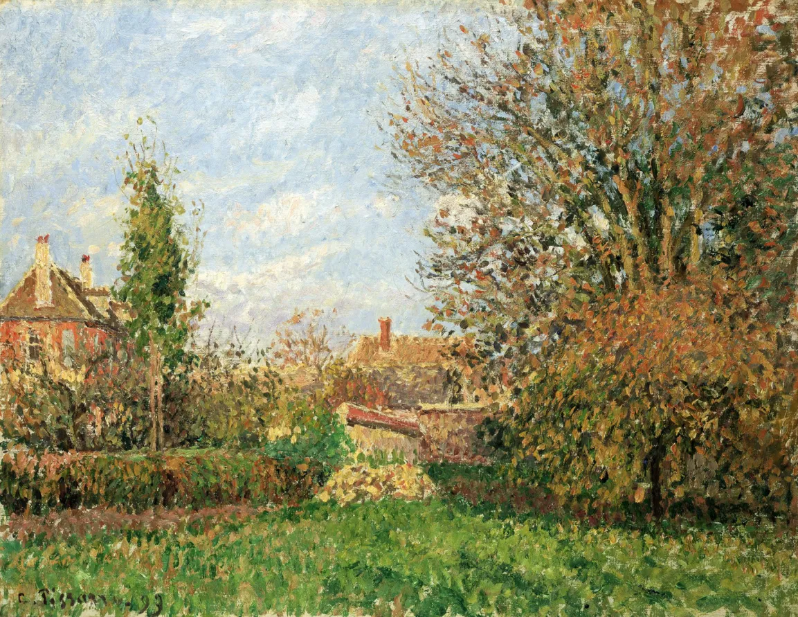 Camille Pissarro, Wiese in Éragny im Herbst, 1899