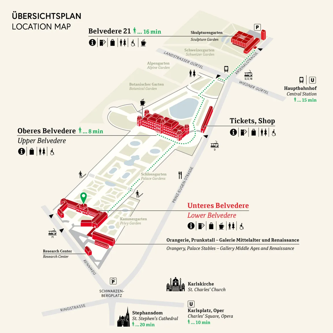 Orientierungsplan Unteres Belvedere