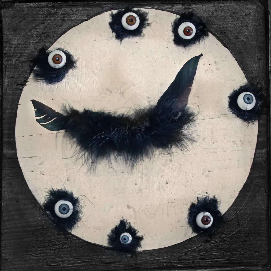 Holz, Glaskugeln und Federkiele/wood, glass bowls, feathers, ca. 30 x 30 cm, Mark Kelmann New York (Ex 42287) (Copyright Succession Paalen, The Wolfgang Paalen Society e.V.)