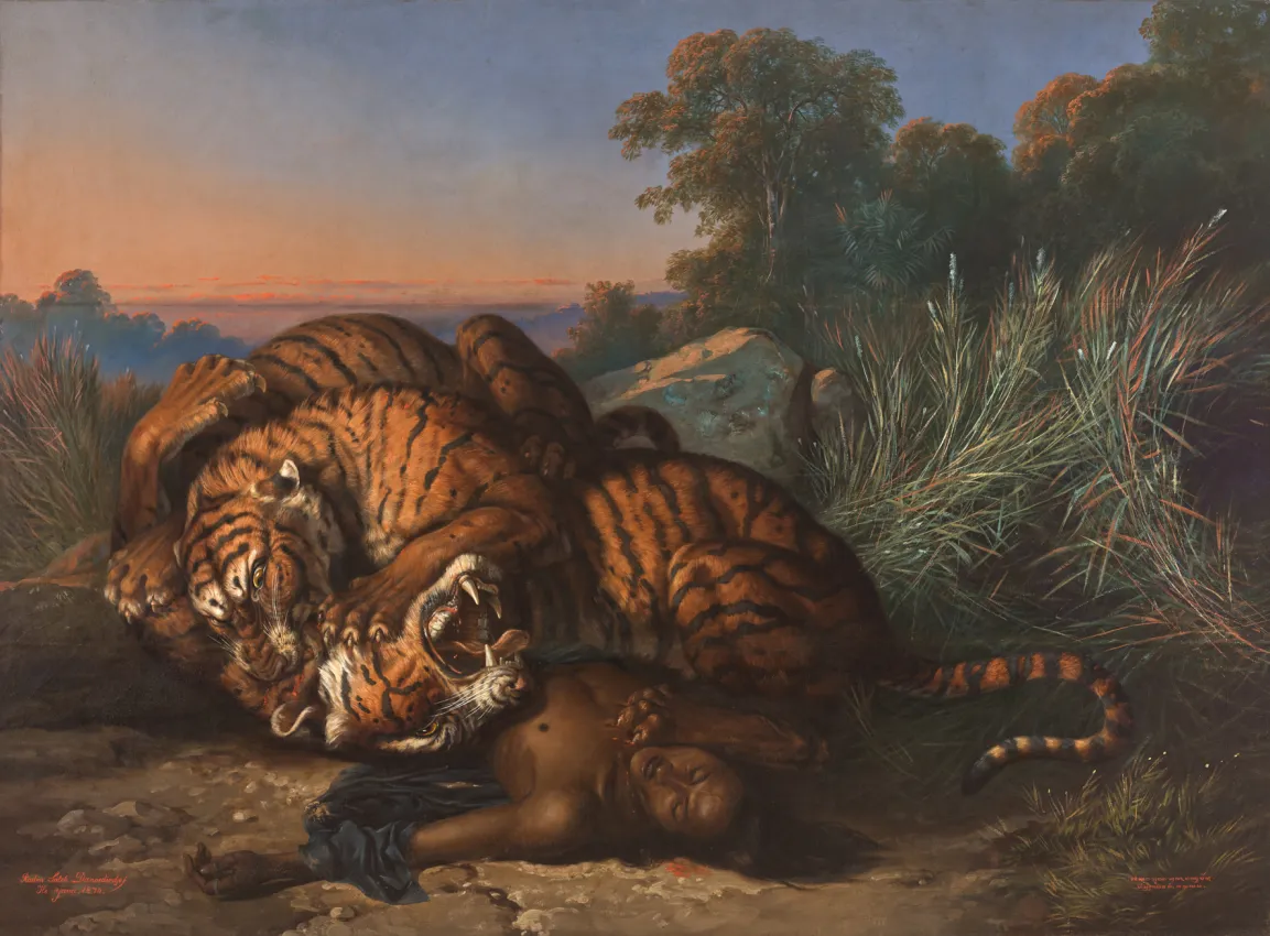 Kämpfende Tiger