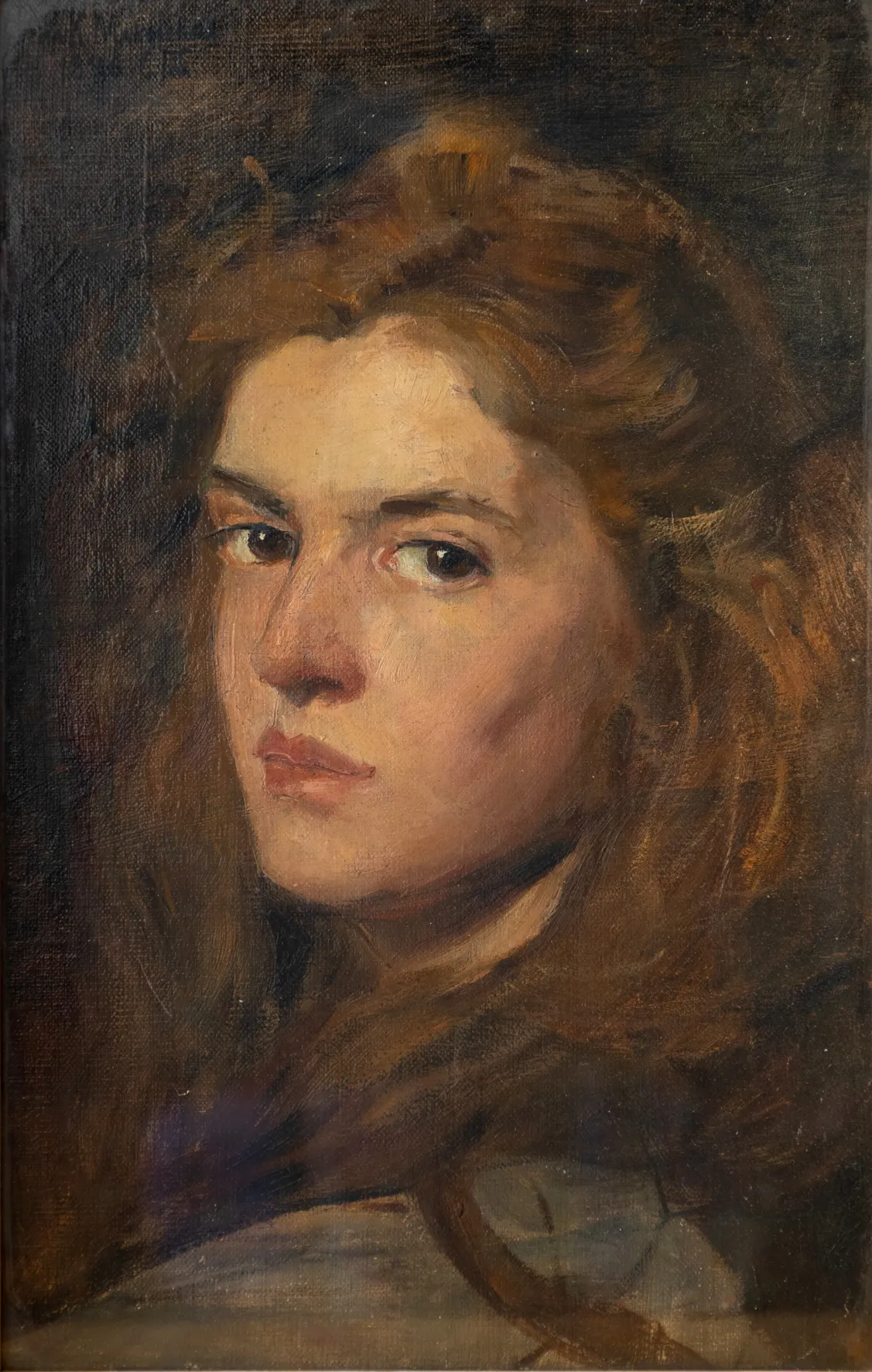 Gesicht der Malerin, von ihr selbst gemalt