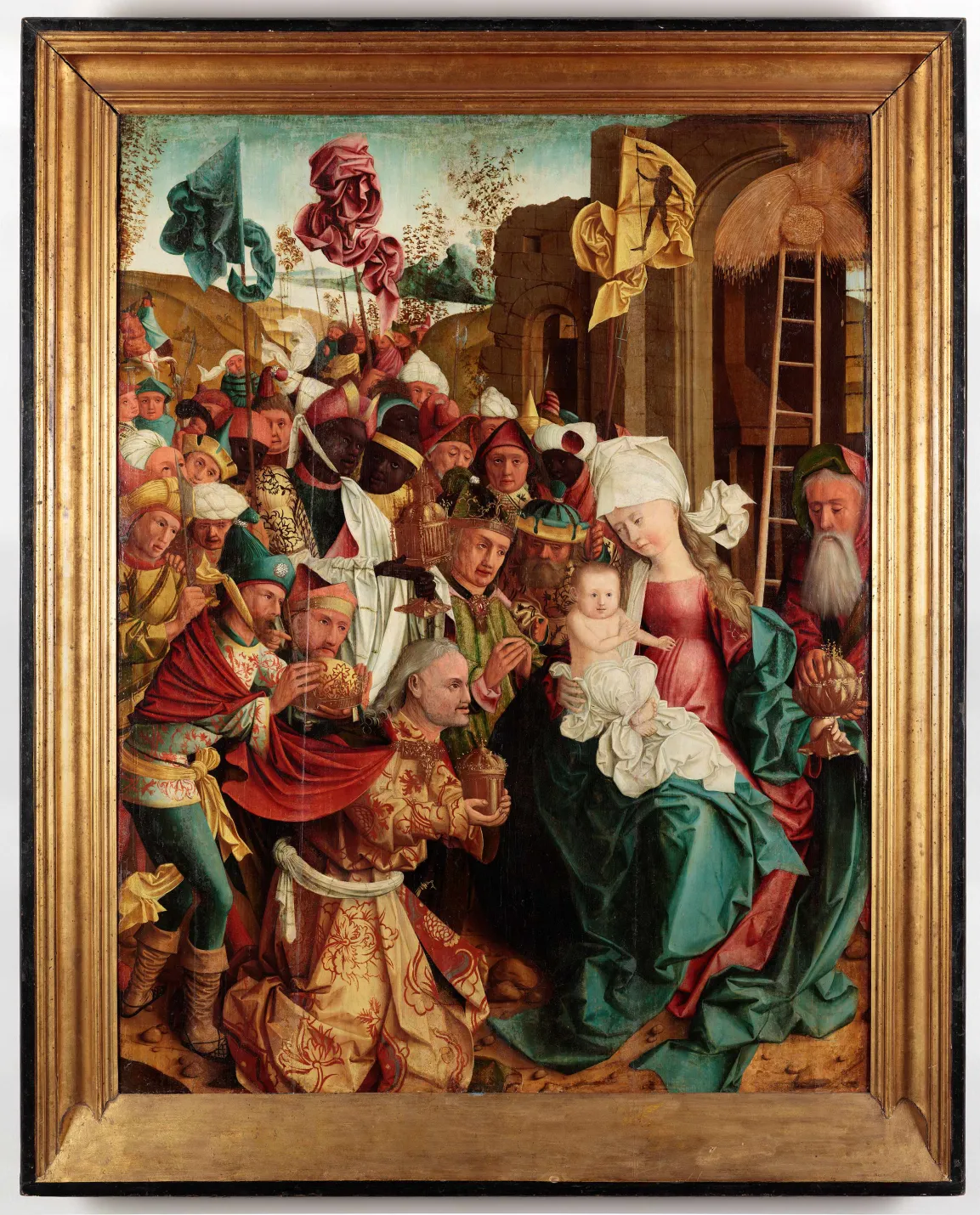 Heilige Drei Könige, die Maria und das Jesuskind anbeten