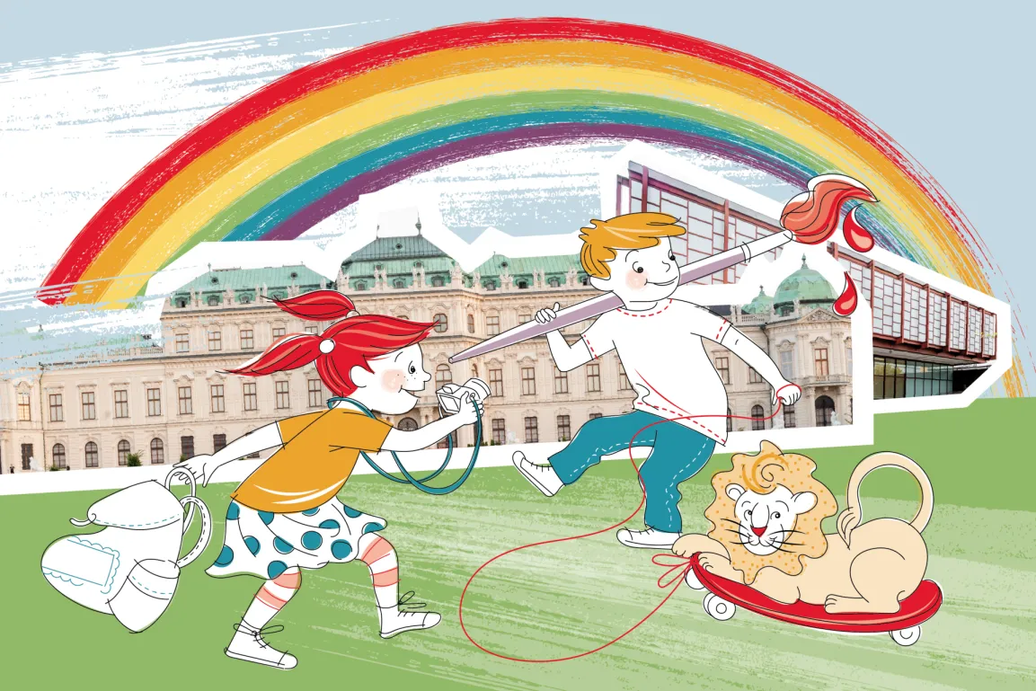 Illustration: Annett Stolarski / studioback.at, Fotos: Lukas Schaller / Belvedere, Wien
