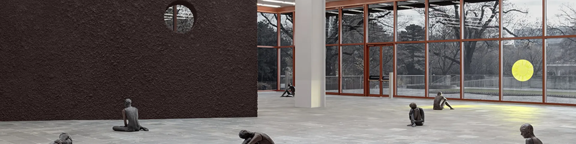 Ausstellungsansicht Ugo Rondinone im Erdgeschoss des Belvedere 21