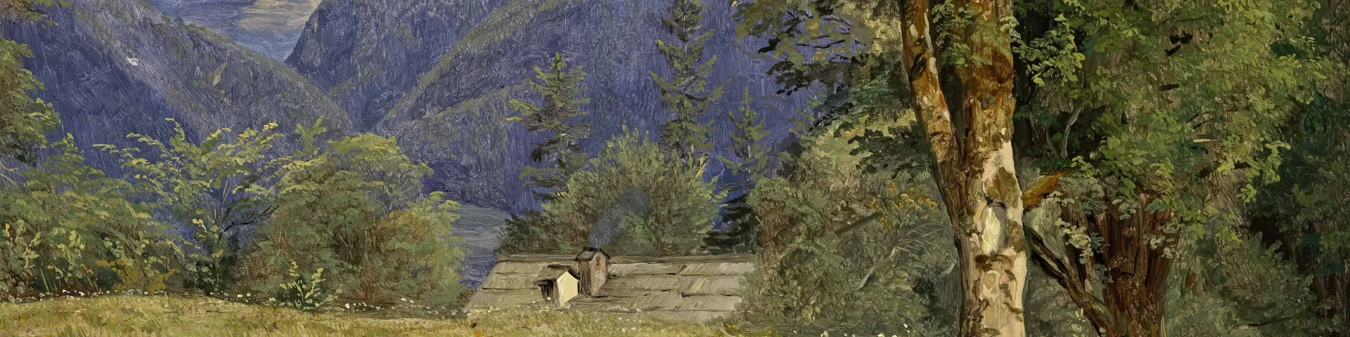 Ferdinand Georg Waldmüller, Partie bei Dorf Ahorn mit Loser und Sandling, 1833