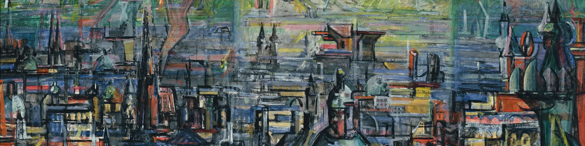 Öl und Tempera auf Leinwand  126,5 x 180 cm