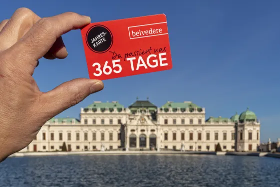 Belvedere Annual Ticket in front of the Upper Belvedere