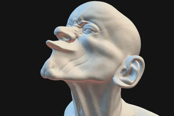 3D-Modell von Franz Xaver Messerschmids  "Charakterkopf" Nr. 6