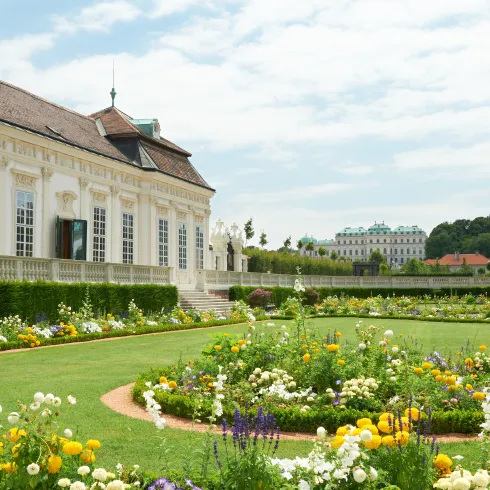 Privy garden with view of the Upper Belvedere