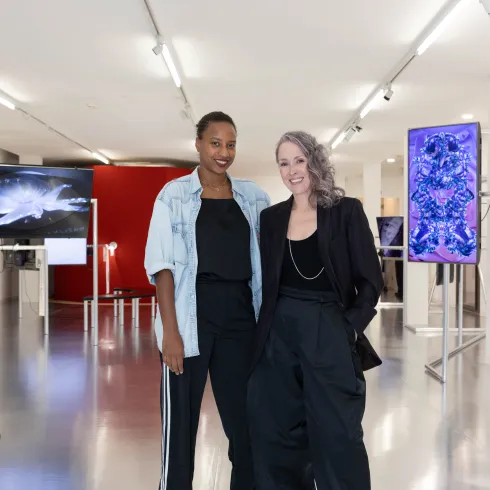 Djamila Grandits and Eva Fischer at the Belvedere 21