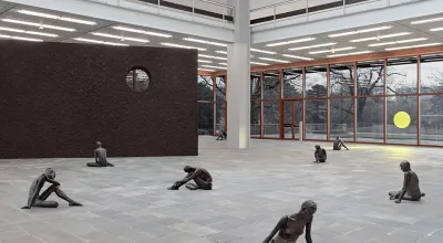 Ausstellungsansicht Ugo Rondinone im Erdgeschoss des Belvedere 21