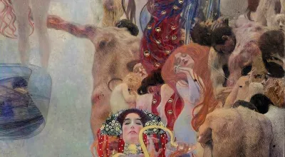 Gustav Klimt, Fakultätsbild „Die Medizin“, 1901, Rekolorisierung nach historischer Aufnahme (2021)